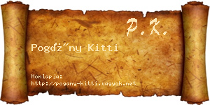 Pogány Kitti névjegykártya